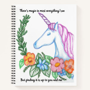 Einhorn - Ich glaube noch an Magie Notizbuch
