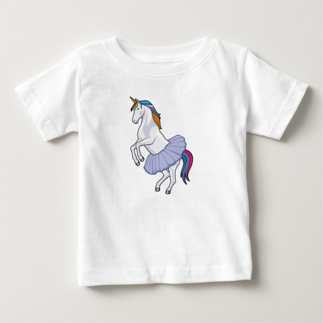 Einhorn im Ballett mit Rock Baby T-shirt (Vorderseite)