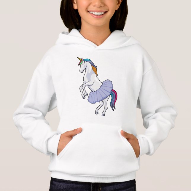 Einhorn im Ballett mit Rock Hoodie (Vorderseite)