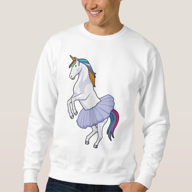 Einhorn im Ballett mit Rock Sweatshirt (Vorderseite)