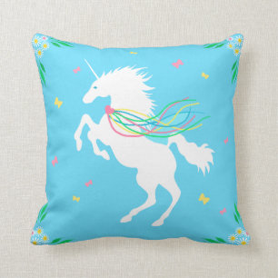 Einhorn-im Frühjahr Wurfs-Kissen Kissen