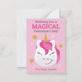 Einhorn im Klassenzimmer Valentine Karten für Kind