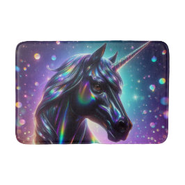 Einhorn im magischen Hintergrund Badematte