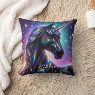Einhorn im magischen Hintergrund Kissen