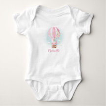 Einhorn in Ballon Name Baby Bodysuit