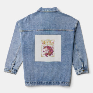 Einhorn in blühendem stilvollen Zazzle-Design_1 Jeansjacke