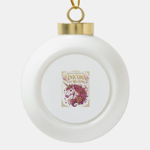 Einhorn in blühendem stilvollen Zazzle-Design_1 Keramik Kugel-Ornament