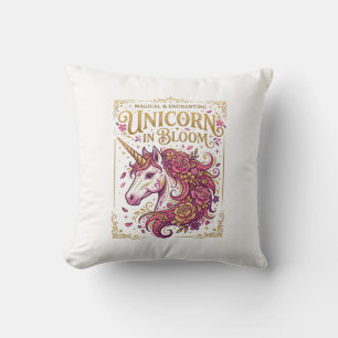 Einhorn in blühendem stilvollen Zazzle-Design_1 Kissen