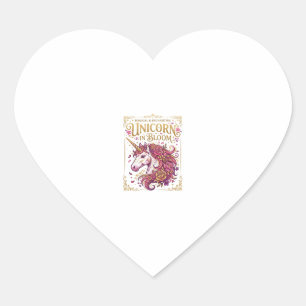 Einhorn in Blüten Stylishes Zazzle Design_1 Herz-Aufkleber