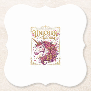 Einhorn in Blüten Stylishes Zazzle Design_1 Untersetzer