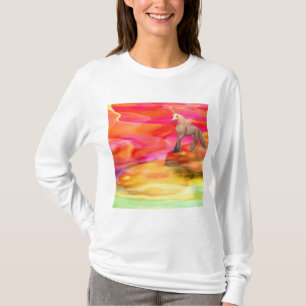 Einhorn in der gestrichenen Wüste T-Shirt