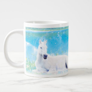 Einhorn in einer paradiesischen Traumwelt maßgesch Jumbo-Tasse