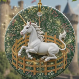 Einhorn in Gefangenschaft Keramik Ornament