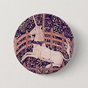 Einhorn in Gefangenschaft Wandteppich Button