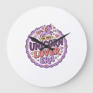 Einhorn in meiner Einhorn-Liebhaber-Ära Whimsical Große Wanduhr