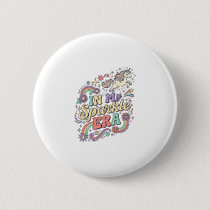 Einhorn In Meiner Funkel Ära Kawaii Bekleidung Gra Button
