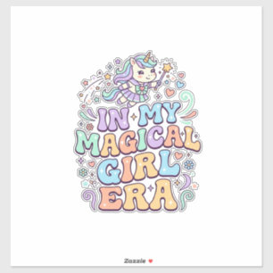 Einhorn In Meiner Magical Girl Ära Kawaii Aufklebe Aufkleber