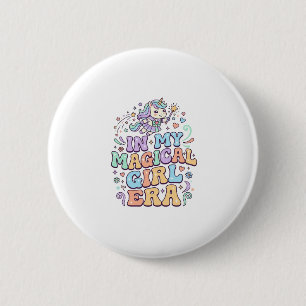 Einhorn In Meiner Magical Girl Ära Kawaii Aufklebe Button