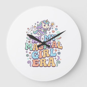 Einhorn In Meiner Magical Girl Ära Kawaii Aufklebe Große Wanduhr