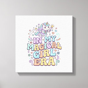 Einhorn In Meiner Magical Girl Ära Kawaii Aufklebe Leinwanddruck