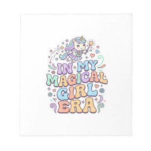 Einhorn In Meiner Magical Girl Ära Kawaii Aufklebe Notizblock