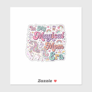 Einhorn In Meiner Magischen Mutter Ära Kawaii POD Aufkleber