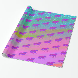 Einhorn in Regenbogenwolke Geschenkpapier