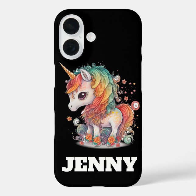 EINHORN INDIVIDUELLE IPHONE-HÜLLE iPhone 16 HÜLLE (Rückseite)