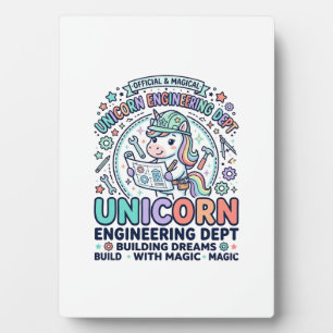 Einhorn Ingenieurabteilung Fettgedruckte Typografi Fotoplatte