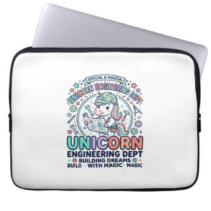 Einhorn Ingenieurabteilung Fettgedruckte Typografi Laptopschutzhülle