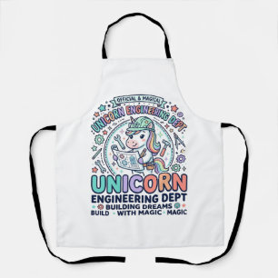 Einhorn Ingenieurabteilung Fettgedruckte Typografi Schürze