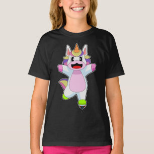 Einhorn Inline-Skating Rollschuhe T-Shirt