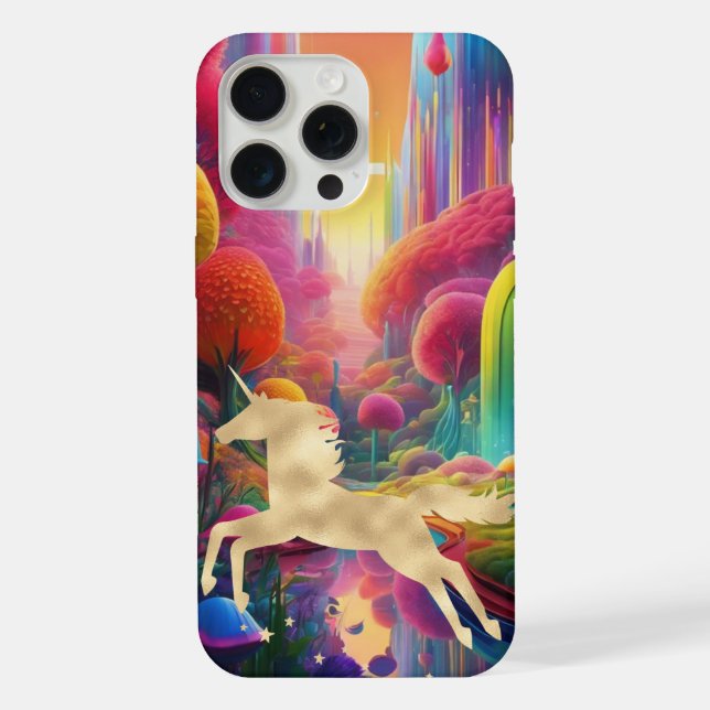 Einhorn iPhone 15 Pro Max Hülle (Rückseite)