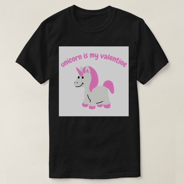 Einhorn ist mein Valentin 1 T-Shirt (Design vorne)
