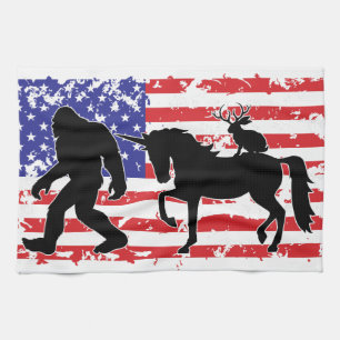 Einhorn, Jackalope, Bigfoot und die amerikanische Geschirrtuch