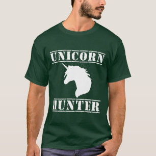Einhorn Jäger Lustige Zitate Regenbogen Magie Lieb T-Shirt
