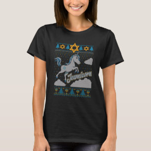 Einhorn Jewnicorn   Hässlicher Chanukka-Pullover   T-Shirt