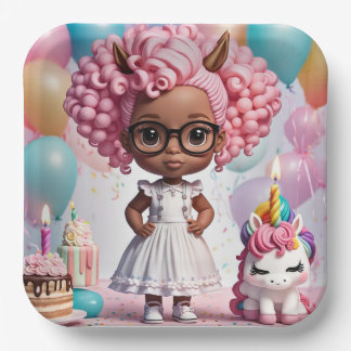 "Einhorn joy" Papierplatte Pappteller