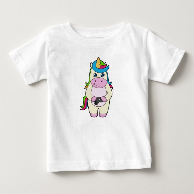 Einhorn-Kamera Baby T-shirt (Vorderseite)