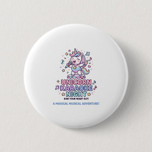 Einhorn-Karaoke-Nacht Fette Typografie Produktgraf Button