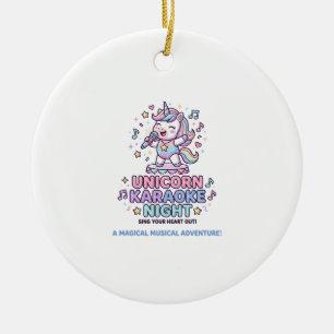 Einhorn-Karaoke-Nacht Fette Typografie Produktgraf Keramik Ornament