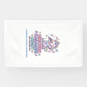 Einhorn-Karaoke-Nacht Fettgedruckte Typografie Pro Banner