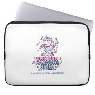 Einhorn-Karaoke-Nacht Fettgedruckte Typografie Pro Laptopschutzhülle