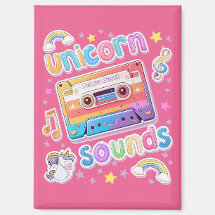 Einhorn-Kassettencollage Magnet