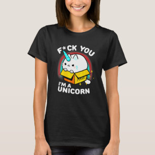Einhorn Katze Süßes Tier Freches Zitat T-Shirt