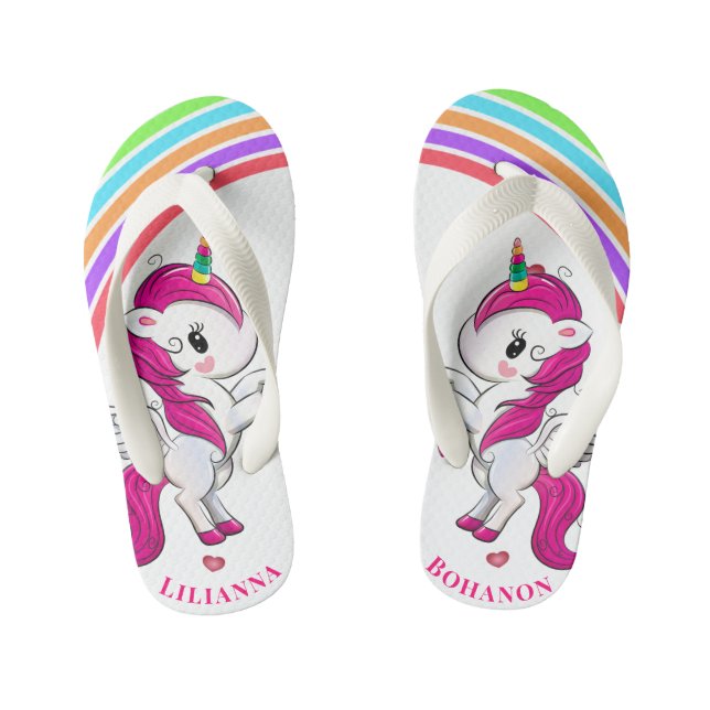 Einhorn Kinderbadesandalen (Fußbett)