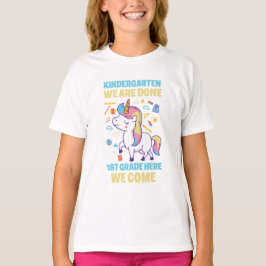 Einhorn Kindergarten Abschluss, 1. Klasse hier Wir T-Shirt