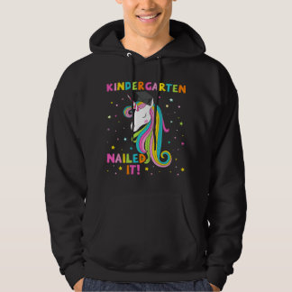 Einhorn-Kindergarten hat Abschlussmütze Mädchen E Hoodie