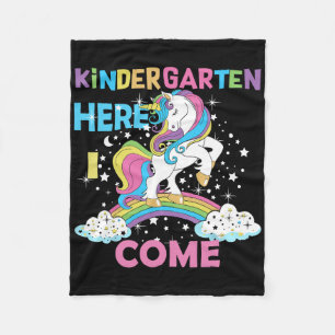 Einhorn Kindergarten Hier komme ich Schule Kinderg Fleecedecke