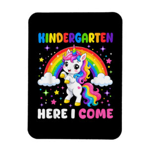 Einhorn - Kindergarten, ich komme, Zurück zur Schu Magnet